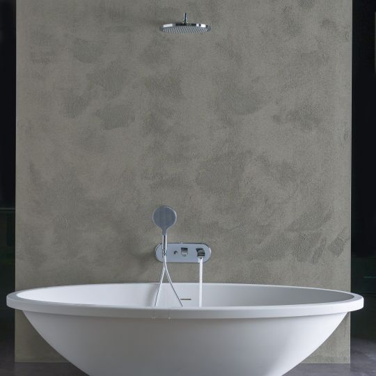 Внешняя часть встраиваемого смесителя для ванны Bossini APICE с круглым ручным душем Z00557 ФОТО