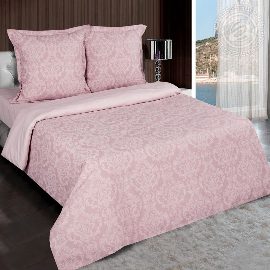 «Византия (Розовый)» (DE LUXE "Радуга") постельное белье Поплин 1.5 спальный