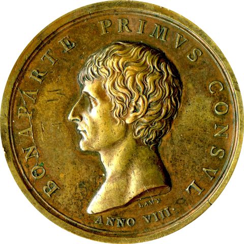 Медаль 1799 Франция Наполеон I Бонапарт Цизальпина AUNC