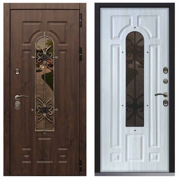 Дверь Лацио 3К Винорит Белая Лиственница CommandDoors термо металлическая