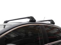 Багажник на крышу Hyundai Solaris hatchback, Lux City (без выступов), с замком, черные крыловидные дуги