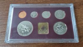 Бруней Номерной набор 6 монет + жетон 1985 год Proof