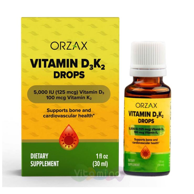 Orzax Витамин Д3+К2, 20 мл