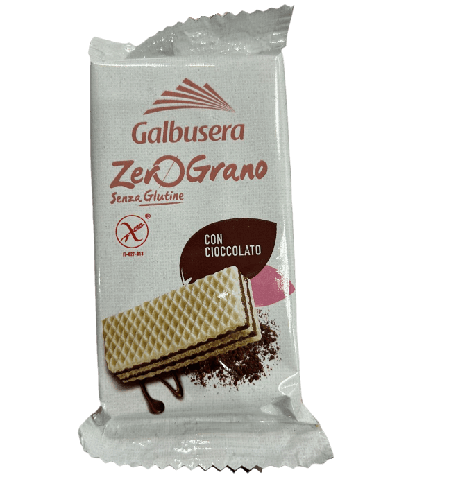 Вафли с шоколадным кремом без глютена Galbusera 45 г, ZeroGrano Wafer cioccolato 45 g