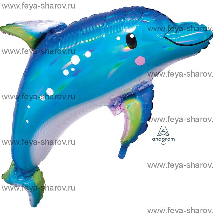 Шар фольгированный Дельфин 73х68 см