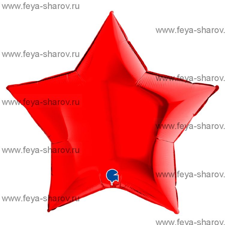Шар Звезда Red 91 см
