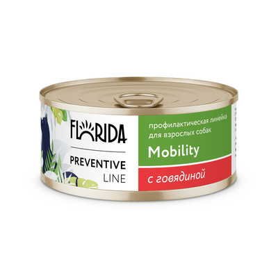 Влажный корм для собак Florida Preventive Line Mobility с говядиной