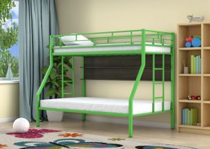 Двухъярусная кровать Милан Зеленый полка Венге