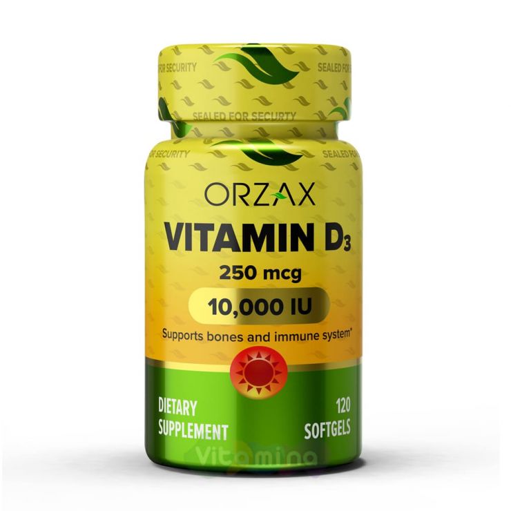 Orzax Витамин Д3 10.000 МЕ, 120 капс