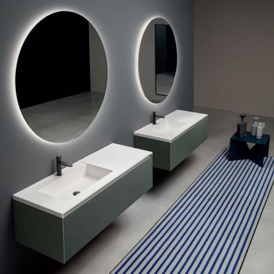 Фото Модульный комплект мебели для ванной комнаты Antonio Lupi Binario 03 (Пример 1)