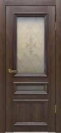 Межкомнатная дверь Luxor Вероника-3 (Дуб оксфордский, сатинат, ДО)