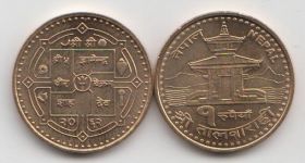 Непал 1 рупия 2005 год UNC