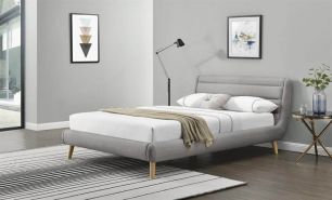 Кровать Halmar ELANDA (светло-серый/натуральный) 180/200