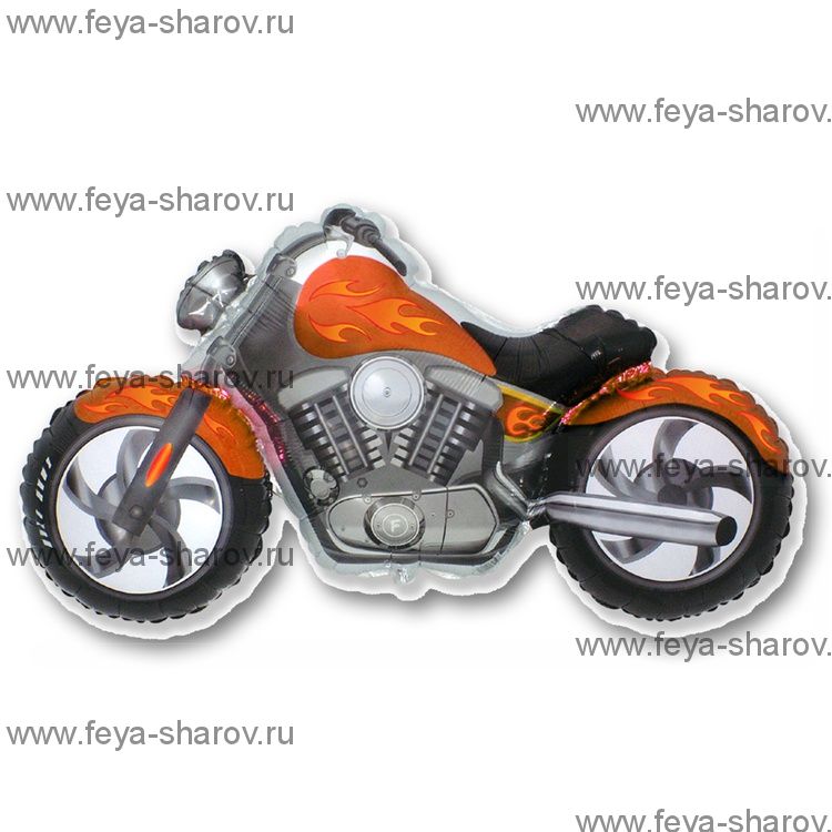 Шар мотоцикл оранжевый 79 см