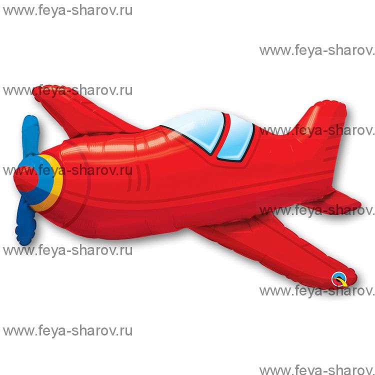 Самолет Красный винтаж 91 см