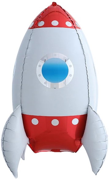 Ракета 3д шар фольгированный с гелием или воздухом (на выбор)