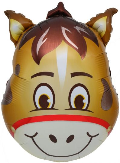 Голова лошади фигурный шар фольгированный с гелием