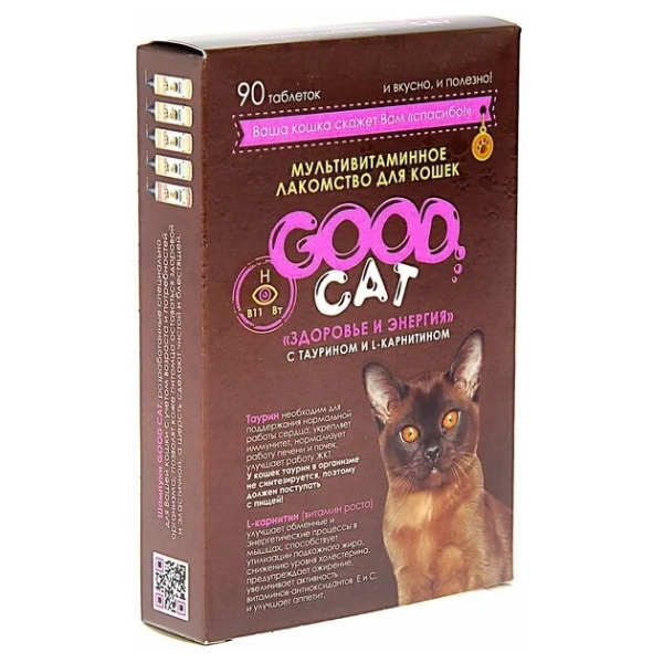 Лакомство витамины для кошек Good Cat Здоровье и Энергия 90 таб