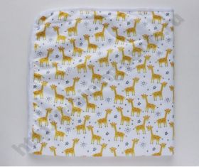 Впитывающая пеленка Желтые жирафы (микрозамша) 74*74