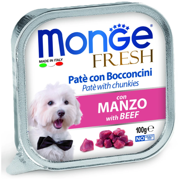 Влажный корм для собак Monge Fresh с говядиной 100 гр