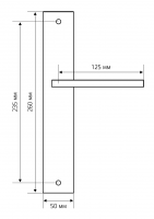 Ручка на планке Extreza Azimut 102 PL11 схема