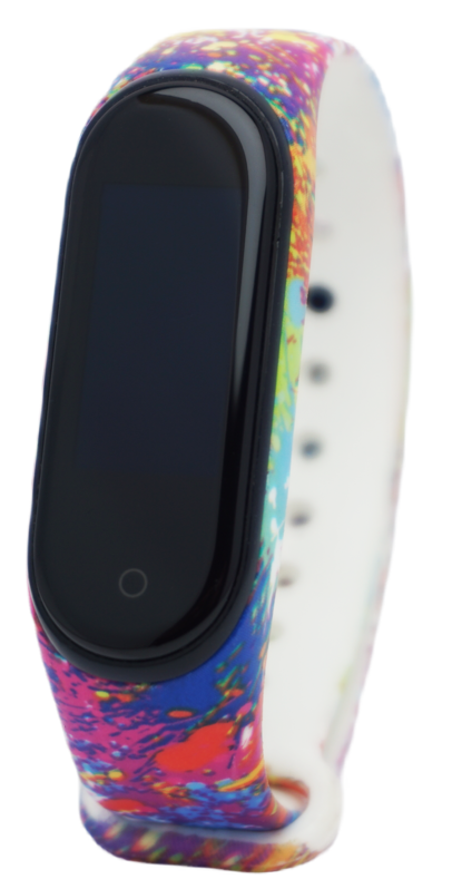 Силиконовый ремешок для Xiaomi Mi Band 3 (Цветные брызги)
