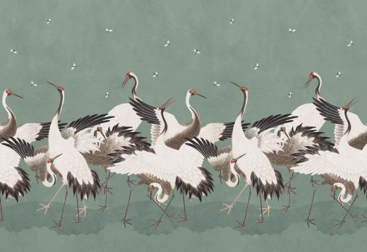 Dancing Cranes, Green