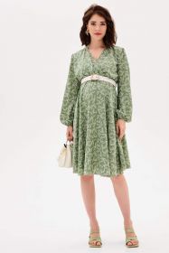 Платье для беременных, зеленое. арт 9101805
