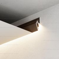 Теневой профиль для натяжного потолка ТНП-7 теневой зазор 7 мм монтаж с подсветкой