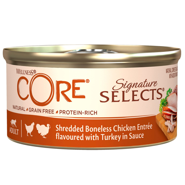 Влажный корм для кошек Core Signature Select фарш в соусе из курицы с индейкой 79 гр