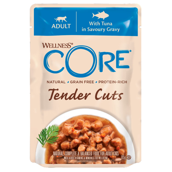 Влажный корм для кошек Core Tender Cuts нарезка в соусе из тунца 85 гр