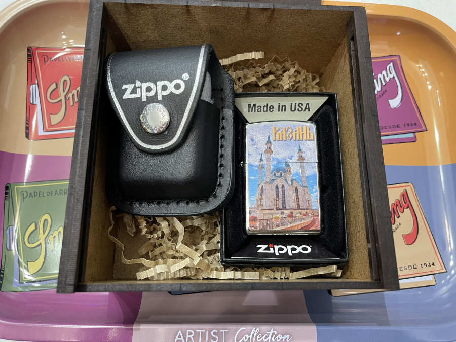 Зажигалка ZIPPO 250_Kazan c фирменным чехлом ZIPPO в подарочной коробке с наполнением