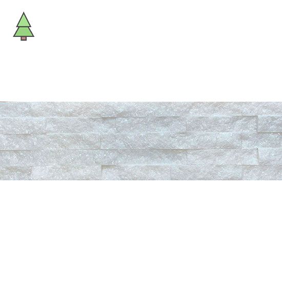 Панель из натурального камня Мрамор кристальный белый 600*150 мм