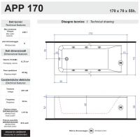 Гидромассажная ванна Gruppo Treesse App 170x70 V427 схема 2
