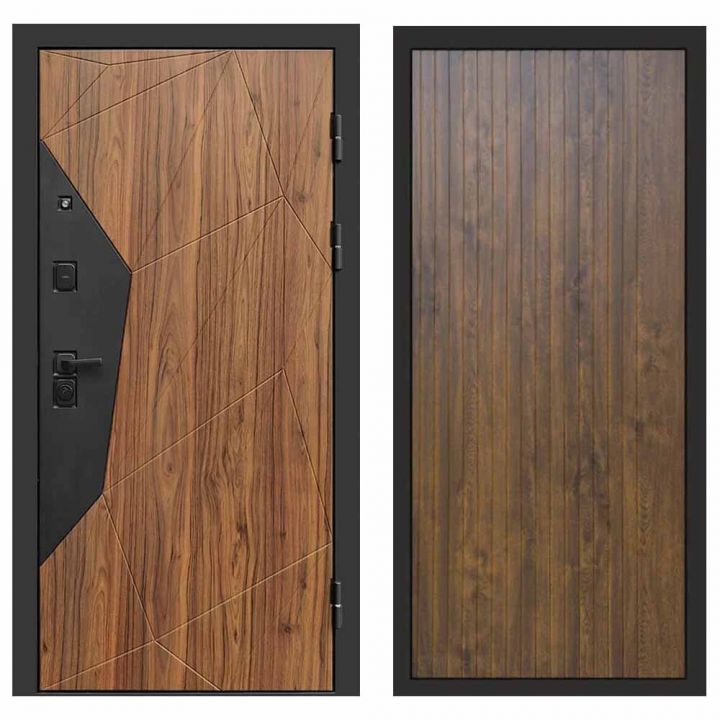 Входная дверь Termo-door Авангард BLACK FLAT Дуб