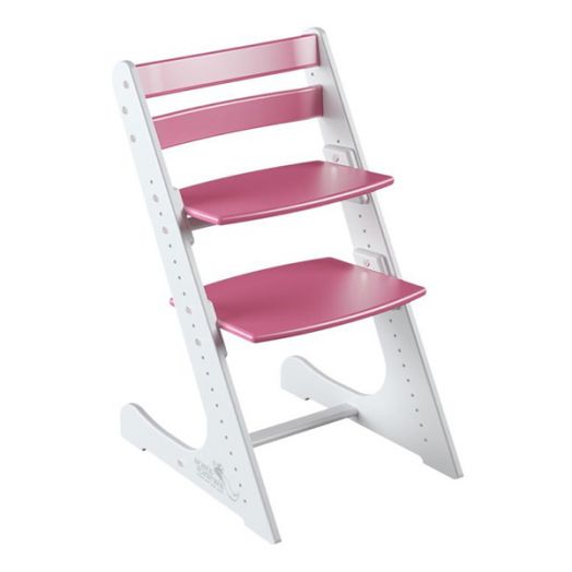 КГРСКК-07 Детский регулируемый стул Конек Горбунек Комфорт (Бело-розовый)