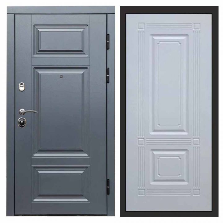 Входная дверь Termo-door Премиум Grey Мадрид Белый Софт Металлическая
