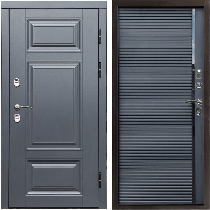 Входная дверь с терморазрывом Termo-door (Термодор) Премиум Grey Porte black Металлическая