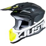 Just1 J18 HEXA Fluo Yellow Black White шлем для мотокросса и эндуро