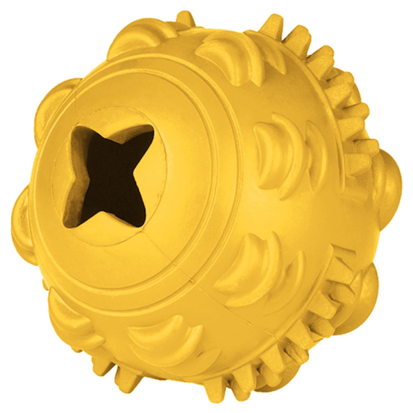 Игрушка для собак Mr.Kranch Мяч желтый с ароматом сливок 8 см