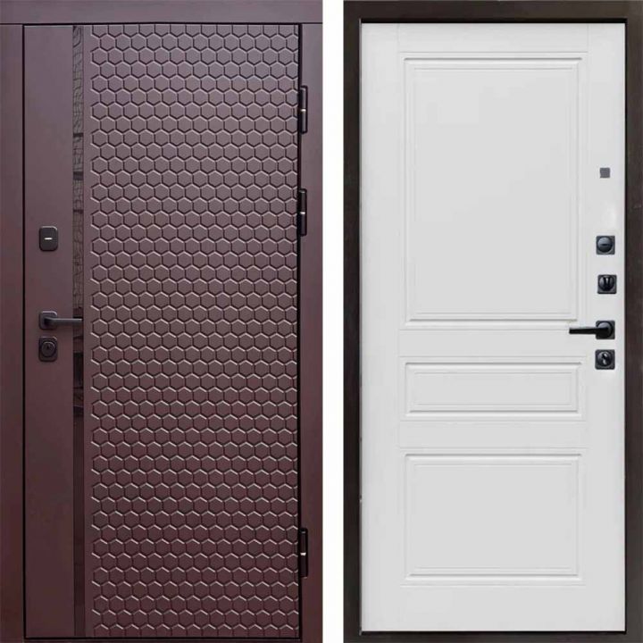 Входная дверь Termo-door SIMPLE Шоколад Классик Лиственница Металлическая