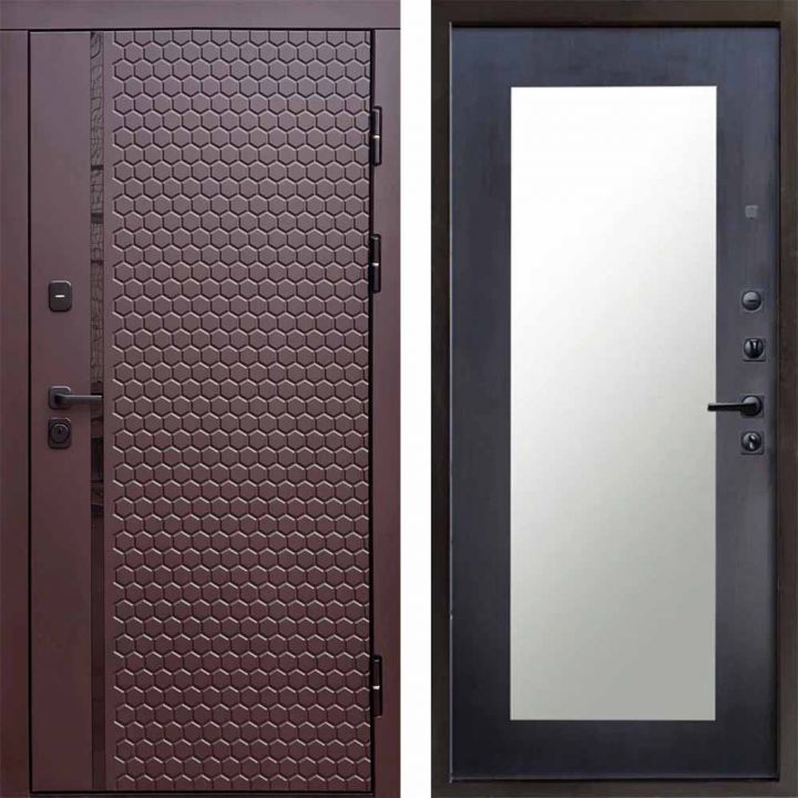 Входная дверь Termo-door SIMPLE Шоколад Зеркало триумф венге