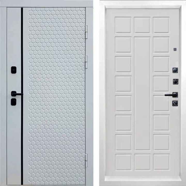 Входная дверь Termo-door SIMPLE WHITE Престиж Бежевый матовый Металлическая