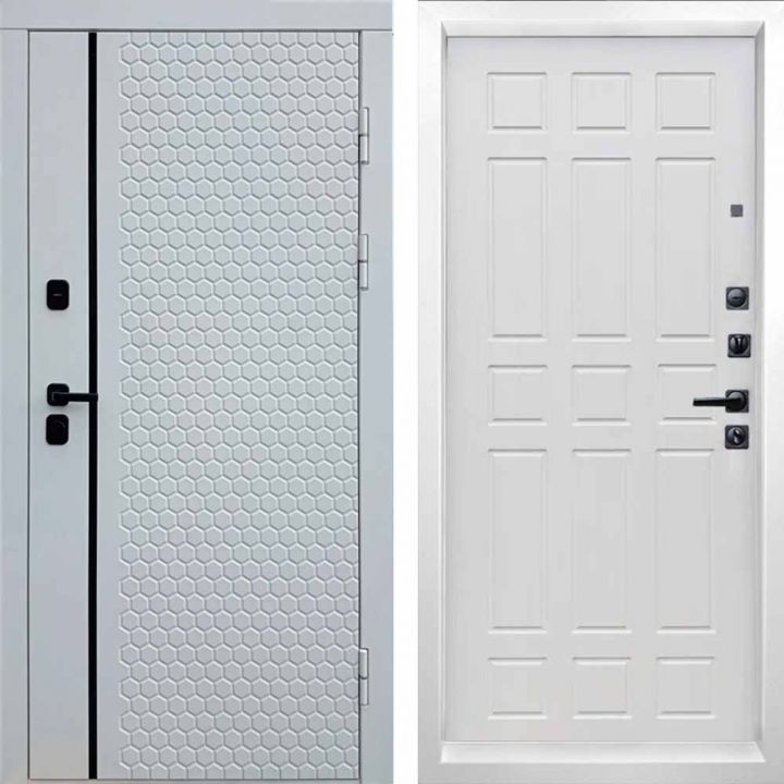 Входная дверь Termo-door SIMPLE WHITE Спарта Лиственница Металлическая