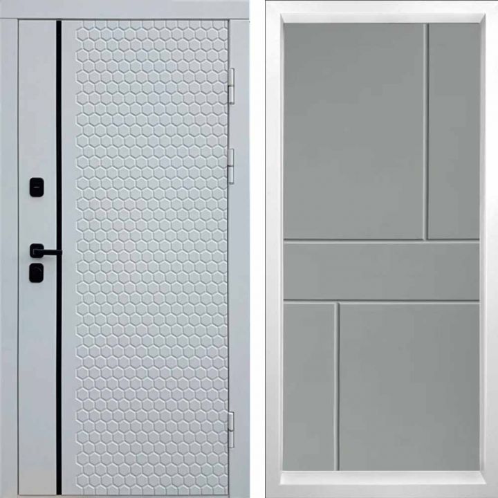 Входная дверь Termo-door SIMPLE WHITE Марсель Грей Софт