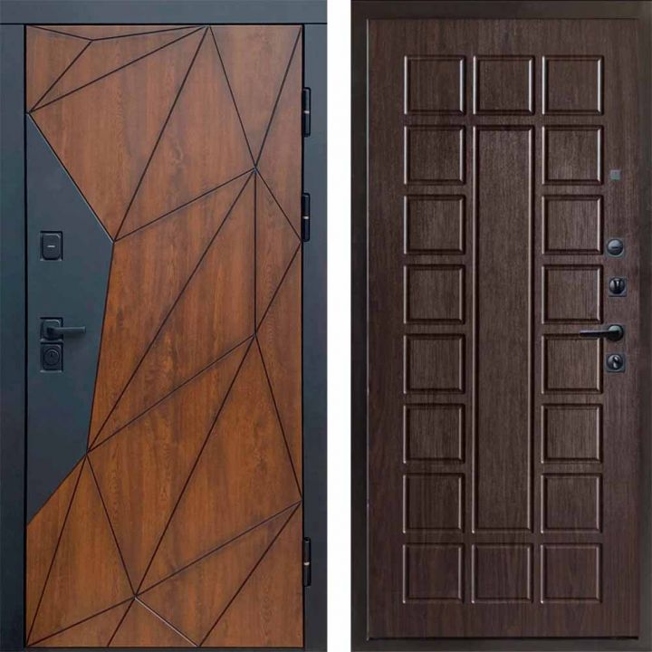 Входная дверь Termo-door Геометрия Престиж Венге Металлическая