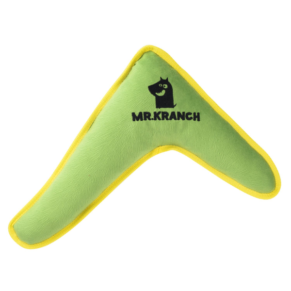 Игрушка для собак Mr.Kranch Бумеранг с пищалкой зеленый 22х19х4.5 см