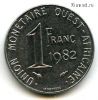 Западная Африка 1 франк 1982