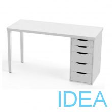 DESK 140.1 (ALEX/LAGKAPTEN) Письменный стол с тумбой 140x75х55 см