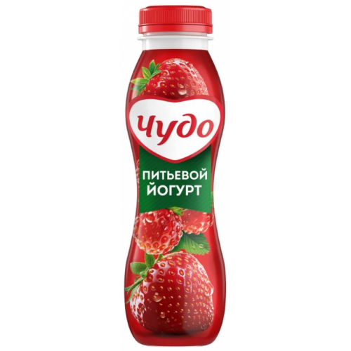 Питьевой йогурт Чудо Клубника 1,9 % 260 г